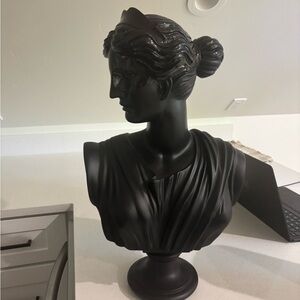 CB2 Judy Black Bust Sculpture